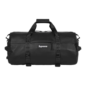 Supreme Cow Leather Portable Travel Bag Unisex Black