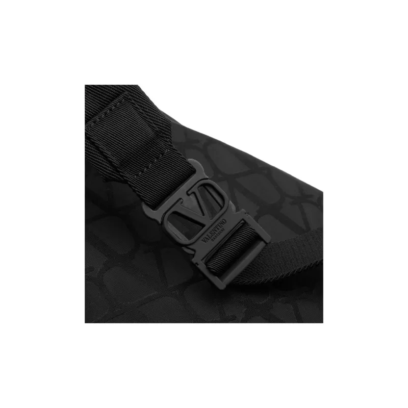 Valentino VLTN Leather Crossbody Bag Men's Black-2