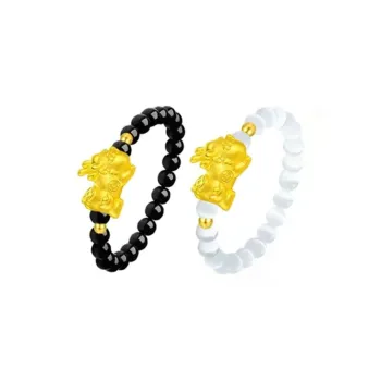 Welcome To The Treasure Glass Cat Eye Rings Unisex