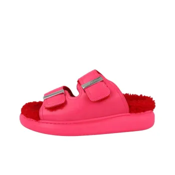Alexander McQueen Oversized Hybrid Slides Pink Silver Women's