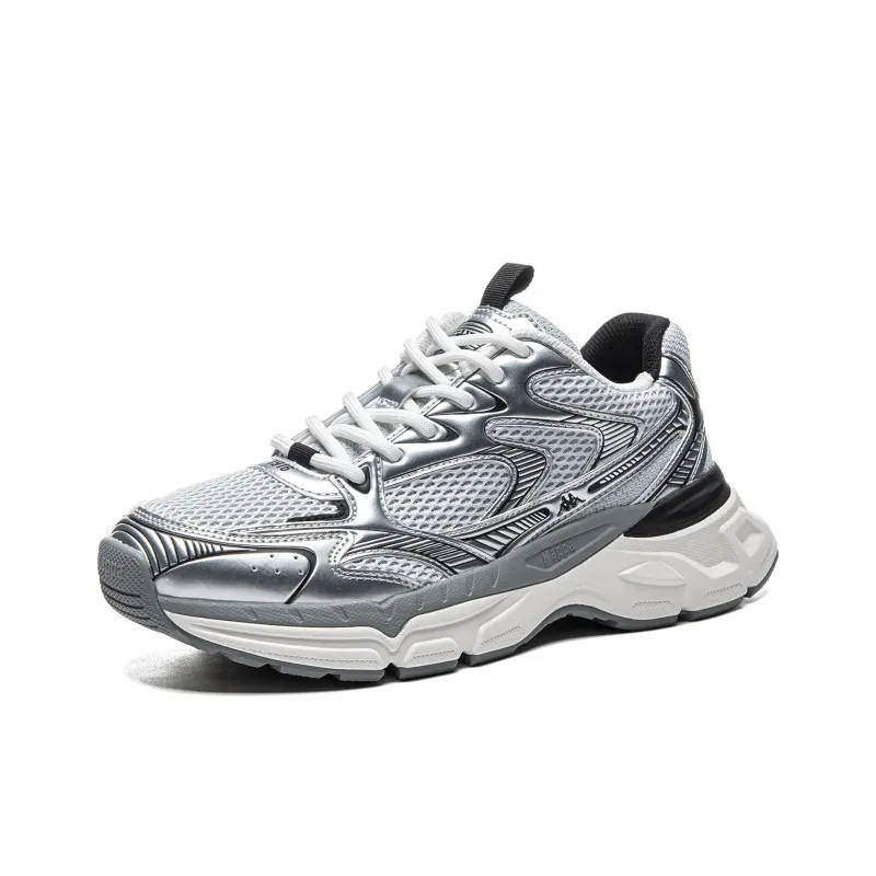 Kappa Hydrogen Track Cushioning, Abrasion Resistant, Breathable, Lightweight Low Top Casual Running Shoes Unisex Gray-2