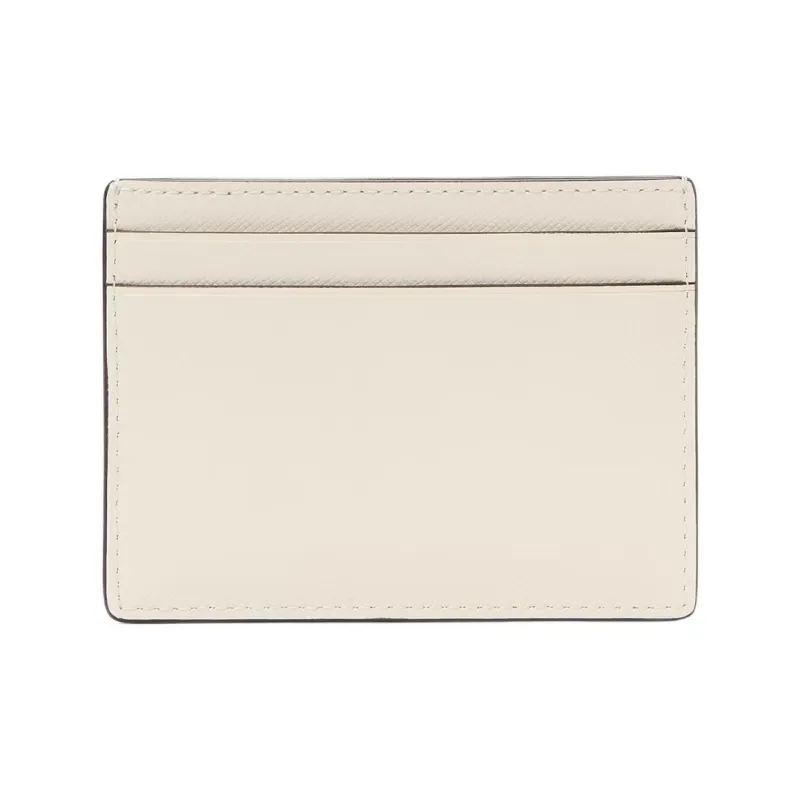 Kate Spade Cross Grain Leather Card Holder Women's Meringue-1