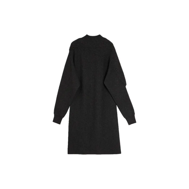 ELLE Long Sleeved Dresses Women's Black-1