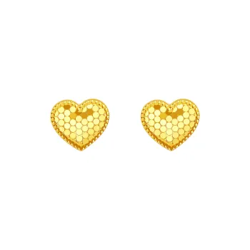ZHOU LIU FU 18K Gold Stud Earrings Women's