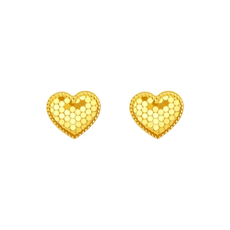 ZHOU LIU FU 18K Gold Stud Earrings Women's-0