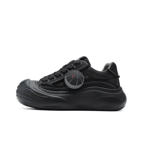 FAIRWHALE Skateboard Shoes Men Low Top Black