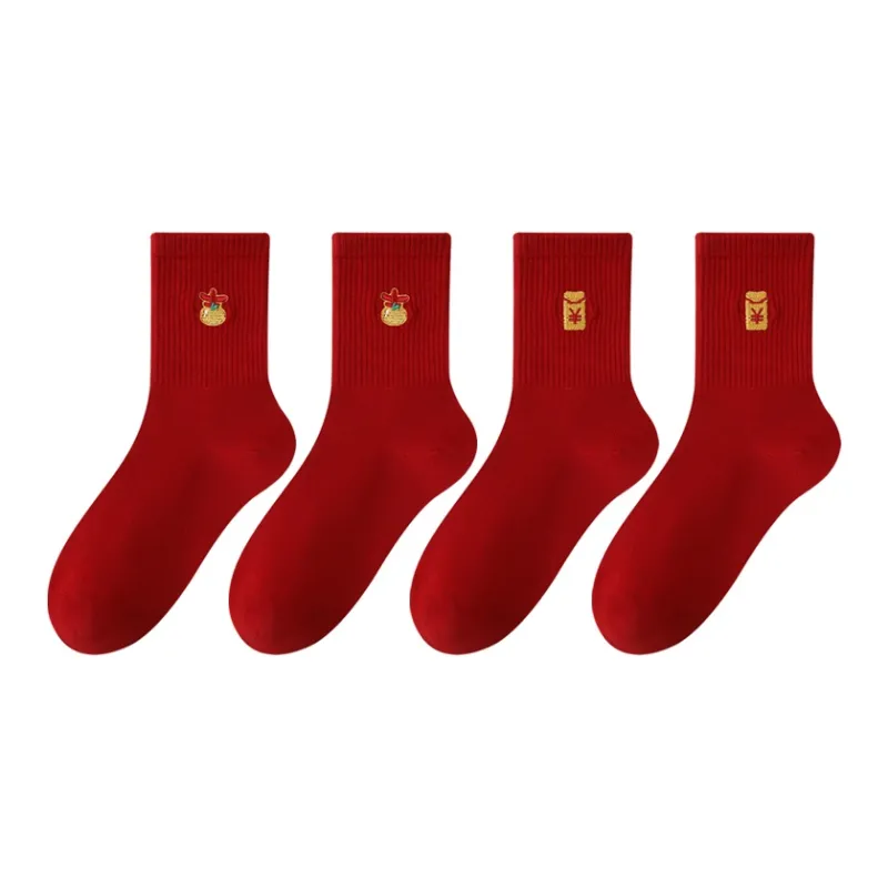 MIIOW Honmei Honmei Series Mid Calf Socks Unisex 4 Pack-10