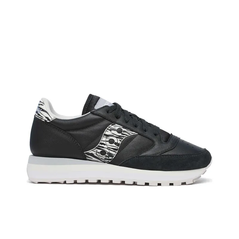 Saucony Jazz Triple Anti Slip Wear Resistant Low Top Casual Shoes Women's Black-1