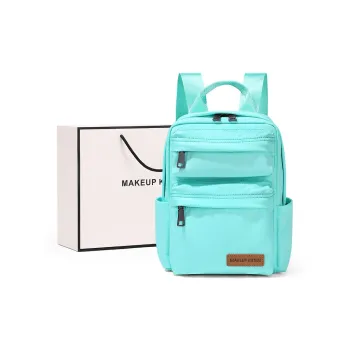 MAKEUP KITTEN Nylon Fabric Synthetic Leather Student Backpack Regular Unisex Multicolor