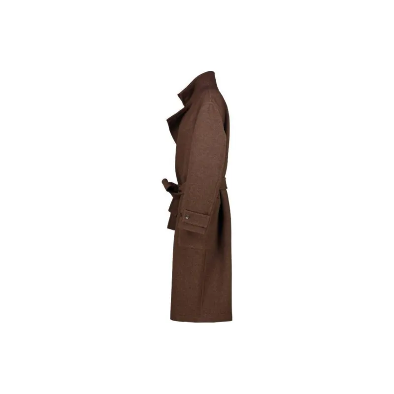 Lemaire Wrap Coat 'Brown Chine'-2