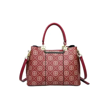PAYOT Microfiber Synthetic Leather Wedding Bag Portable One Shoulder Crossbody Regular Women's Burgundy