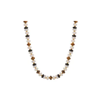 Red All Year Round Glass Cat Eye Collarbone Chain Women's