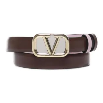 Valentino Calfskin Leather Belts Women's Silver -