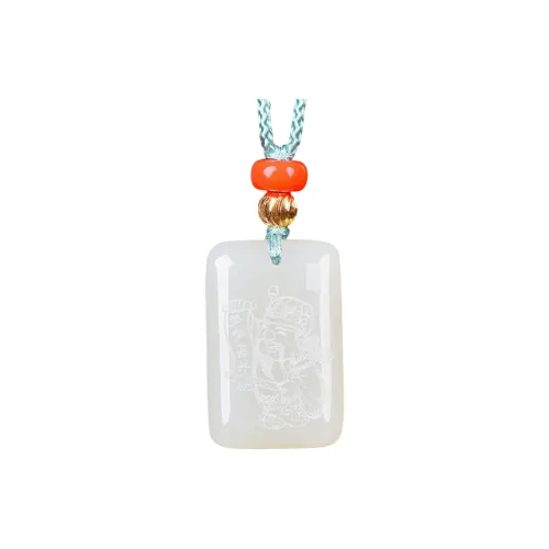 Jing Ruyu Hetian Jade Necklaces White Jade Unisex