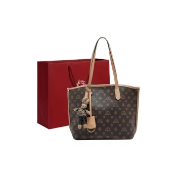 Old Man's Head PVC Handbag, Tote Bag, Shoulder Bag Women's Coffee