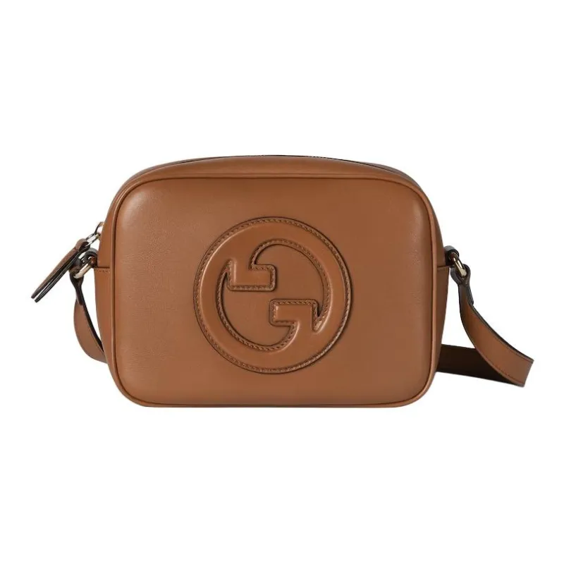 GUCCI Smooth Leather Crossbody Bag, Shoulder Bag Mini Women's Brown-0