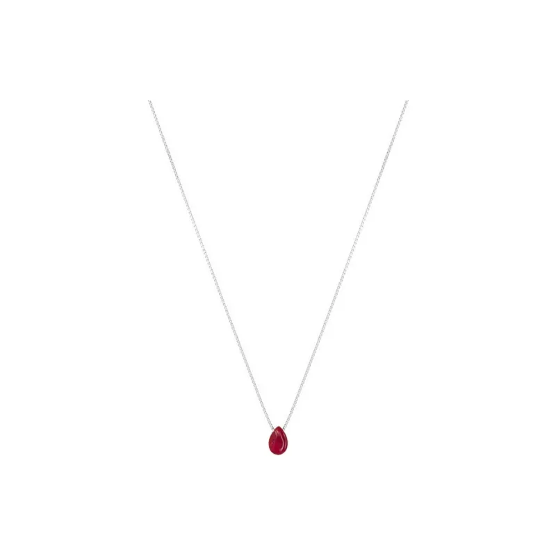 Red All Year Round Chalcedony Collarbone Chain Women's-0