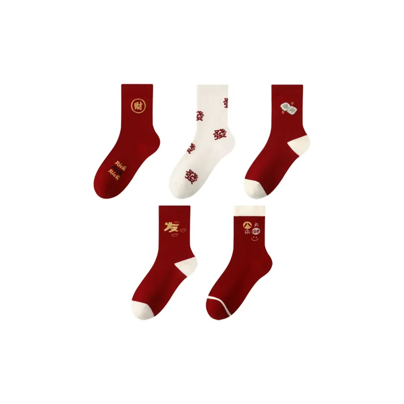 MIIOW Honmei Honmei Series Mid Calf Socks Unisex 5 Pack-5