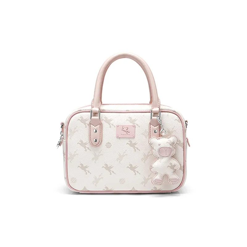NUCELLE PVC Boston Mini Shoulder Bag Toast Bag Crossbody Bag Handbag Women's Multicolor-11