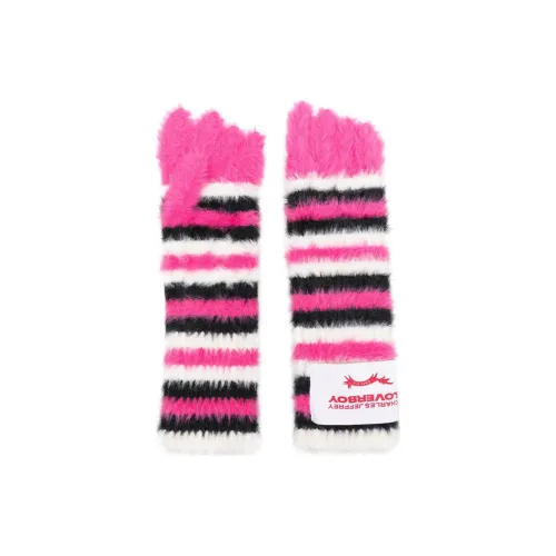 CHARLES JEFFREY Nylon Knit Gloves Women's Fuchsia