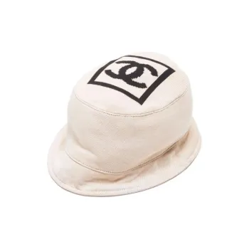 CHANEL 2000s Cc Mark Bucket Hat