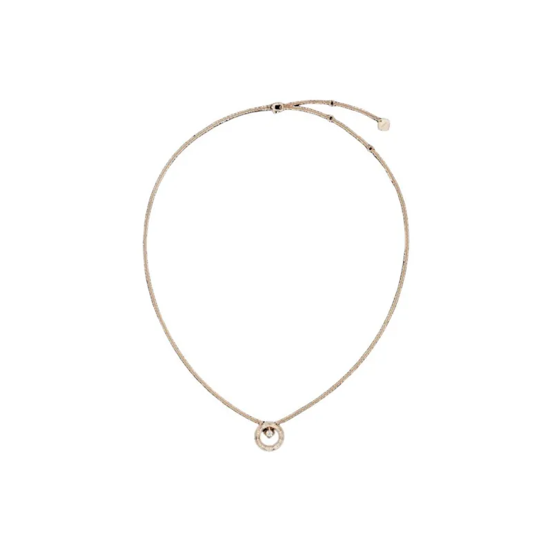 CHANEL 18K Gold Diamonds Necklaces Unisex Gold-2