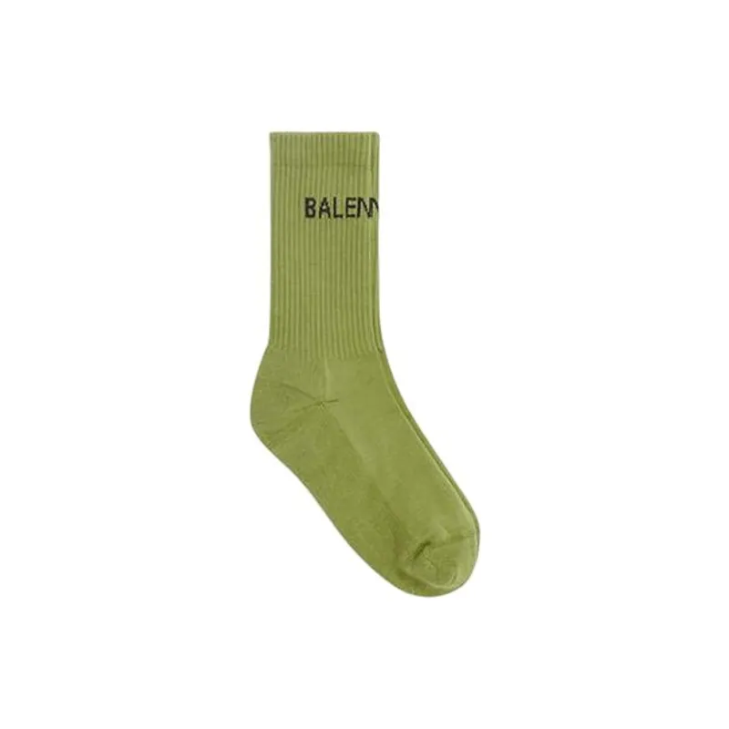 Balenciaga FW22 Mid-Calf Socks Men's 1 Pack Green-1