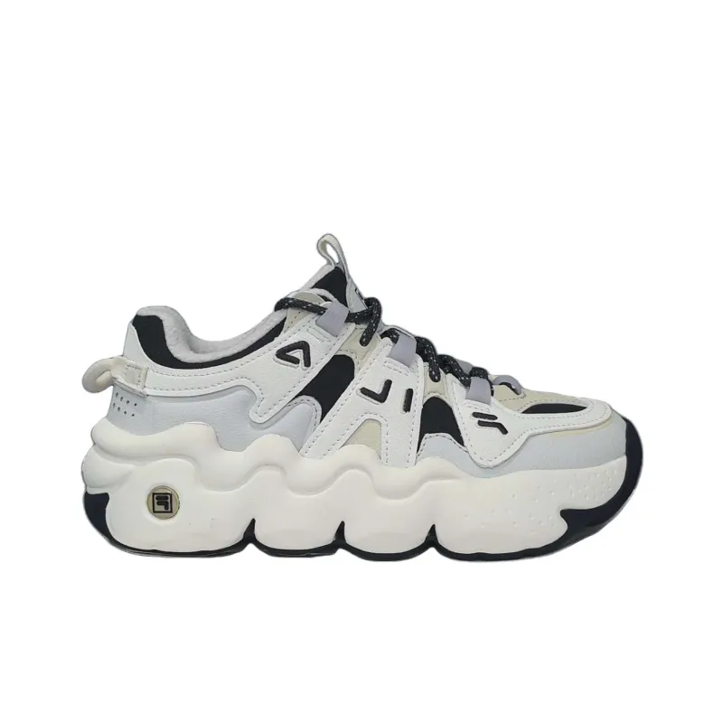 FILA Panini Cushioning Low Top Vintage Basketball Shoes Women's White Black-1