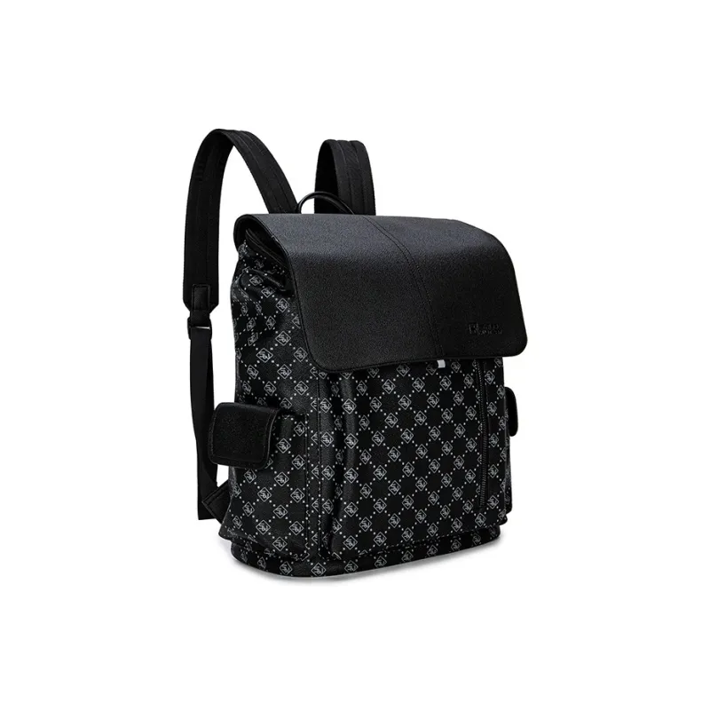SWISS MILITARY PU Backpacks Backpack Laptop Bags Regular Unisex Black-1