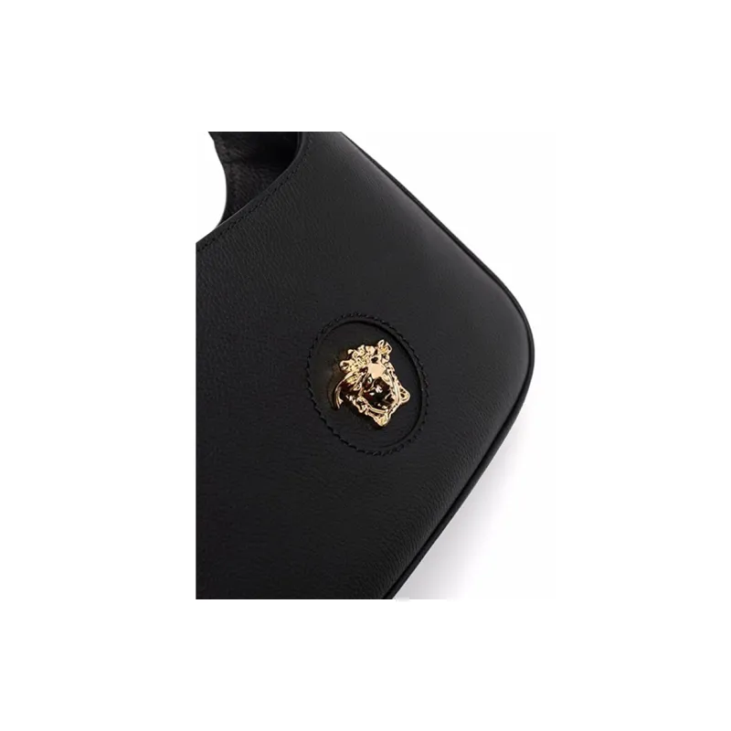 VERSACE Cow Leather Crossbody Bag, Shoulder Bag Women's Black-2