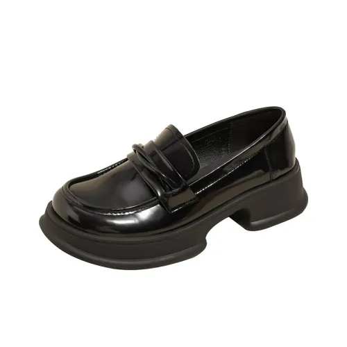 Lanza Loafers 4CM Women's Black