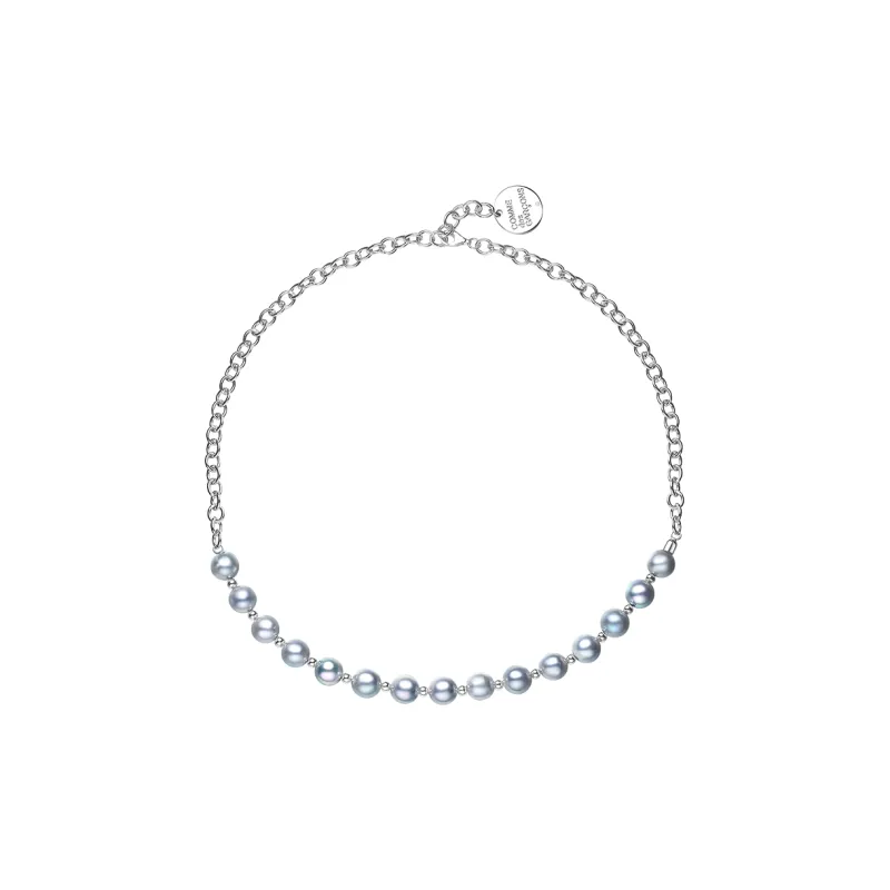 ME LUXE Saltwater Pearl Necklaces Women's Akoya Gray-0