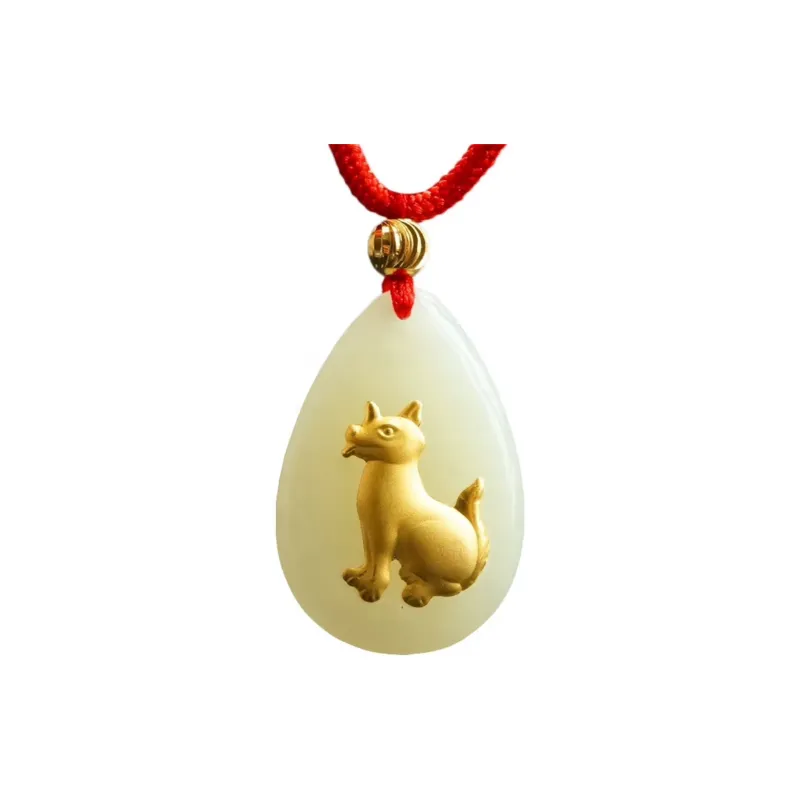 Harf Hetian Jade Necklaces White Jade/Pale Greenish White Jade Unisex-0
