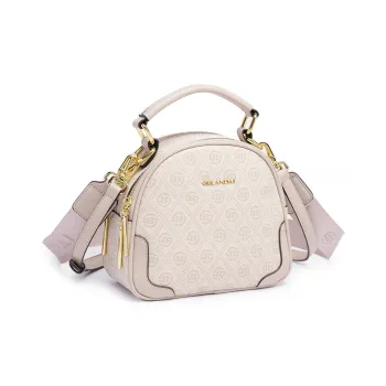 GELANDAI PVC Handbag, Shoulder Bag, Crossbody Bag Women's Apricot