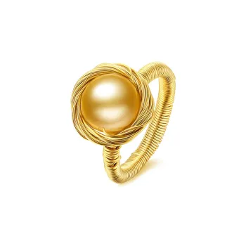 Luxury Beads Saltwater Pearl Rings Women's