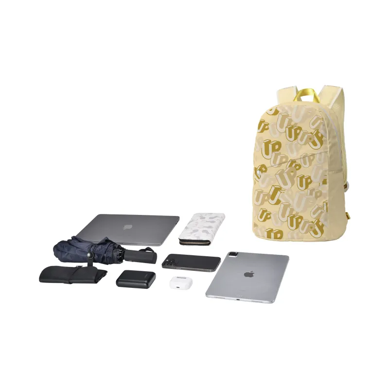 TURN UP Polyester Backpack Regular Unisex Yellow-4