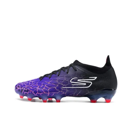 Skechers Anti Slip Wear Resistant Soccer Shoes Men's Purple