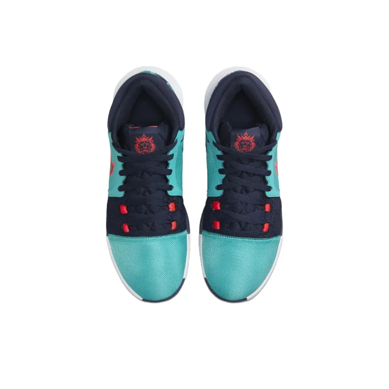 Nike Witness 8 Anti Slip Wear Resistant Mid Top Basketball Shoes Unisex Turquoise-3
