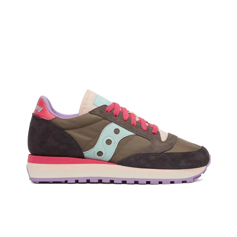 Saucony Jazz Triple Anti-Slip Wear-Resistant Low-Top Casual Shoes Women's Brown-1