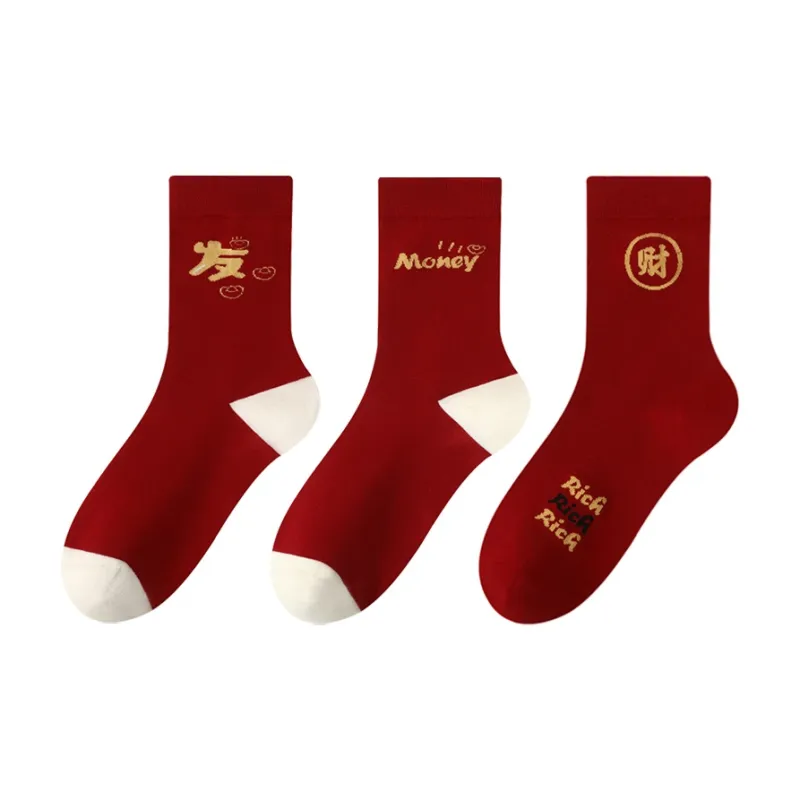 MIIOW Honmei Honmei Series Mid Calf Socks Unisex 3 Pack-3