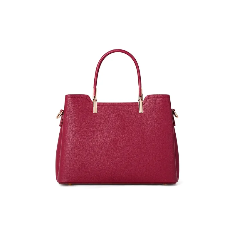 Vigno Synthetic Leather Handbag, One Shoulder Strap Regular Women's Red-5
