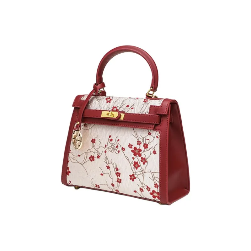 PAYOT Microfiber Synthetic Leather Wedding Handbag Regular Women's Burgundy-1