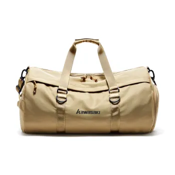Kawasaki Fabric Gym Bag, Travel Bag, Crossbody Bag, Handbag Unisex Black/Khaki