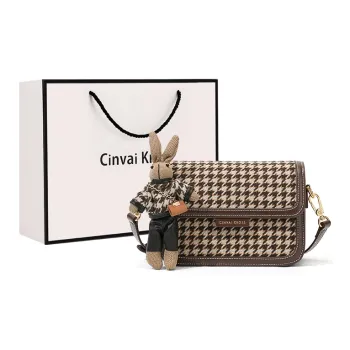 Simvay Clos Polyester Shoulder Bag Crossbody Bag Shoulder Bag Small Size Women's Coffee