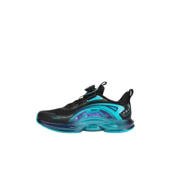 XTEP Anti Kick Cushioning Low Top Kids Lifestyle Shoes Black Blue Kids'