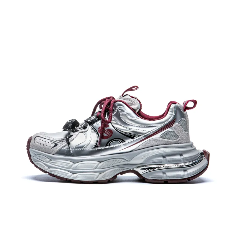 KUX Chunky Sneakers Women's Low Top Angora Rainbow-7