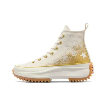 Run Star Women's Converse Hike Platform High 'Gold & Embroidered Stars' Women's