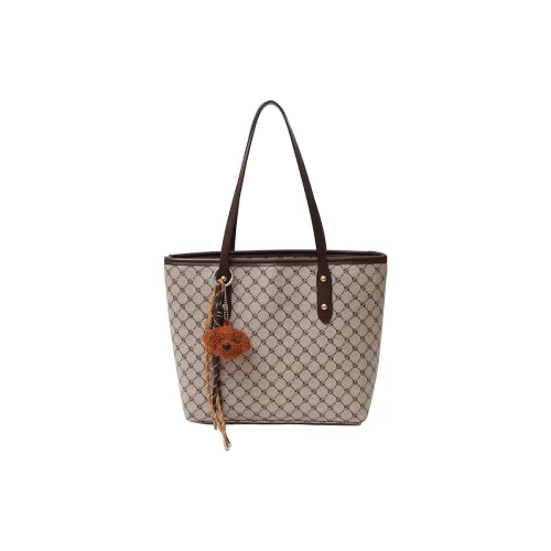 LUVISTRUE PU Handbag Shoulder Bag Tote Regular Women's Coffee/Brown