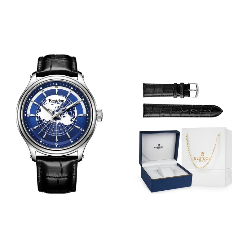Bestdon Automatic Mechanical Movement Watch Men's Watches Blue Dial-0
