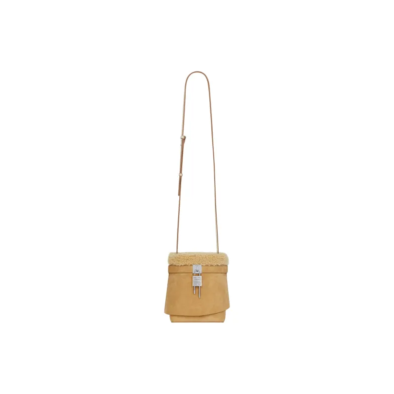 Givenchy Shark Lock Cow Leather Bucket Bag, Shoulder Bag, Crossbody Bag, Handbag Regular Women's Hazelnut-1